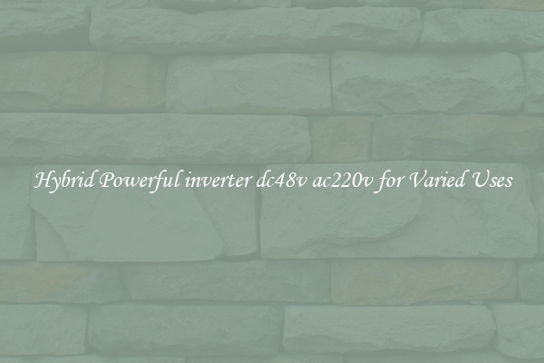 Hybrid Powerful inverter dc48v ac220v for Varied Uses