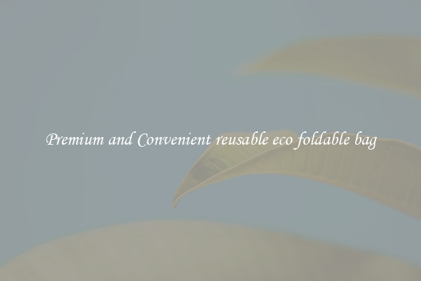 Premium and Convenient reusable eco foldable bag