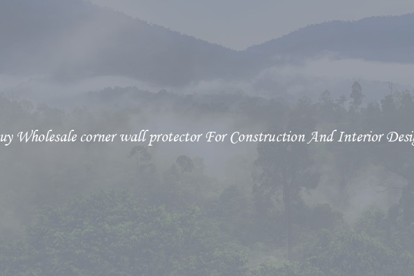 Buy Wholesale corner wall protector For Construction And Interior Design