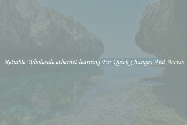Reliable Wholesale ethernet learning For Quick Changes And Access