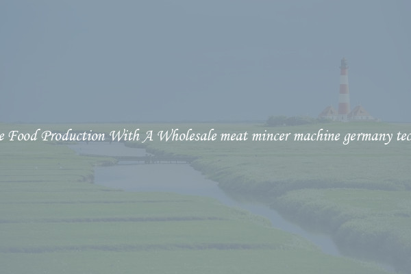Improve Food Production With A Wholesale meat mincer machine germany technology