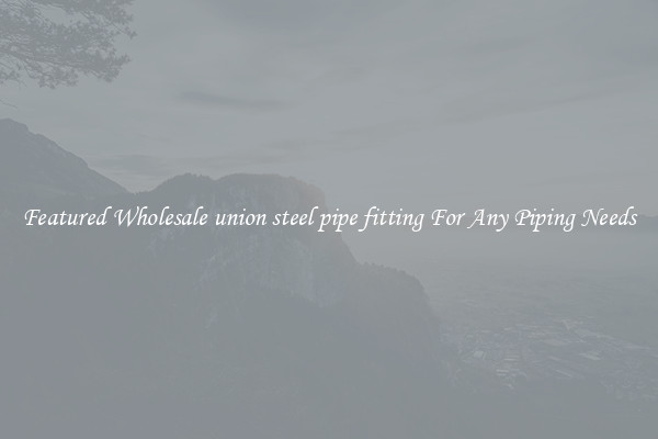 Featured Wholesale union steel pipe fitting For Any Piping Needs