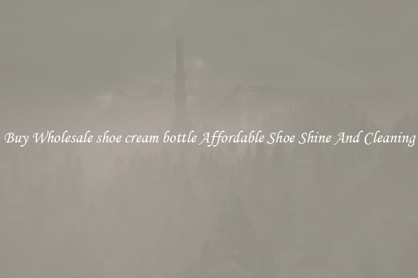 Buy Wholesale shoe cream bottle Affordable Shoe Shine And Cleaning
