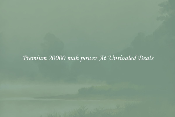 Premium 20000 mah power At Unrivaled Deals