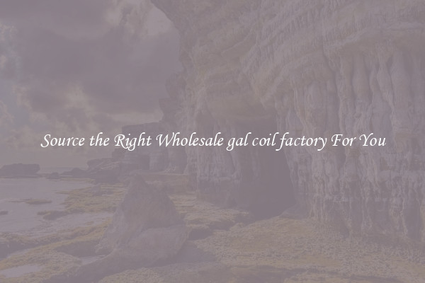 Source the Right Wholesale gal coil factory For You