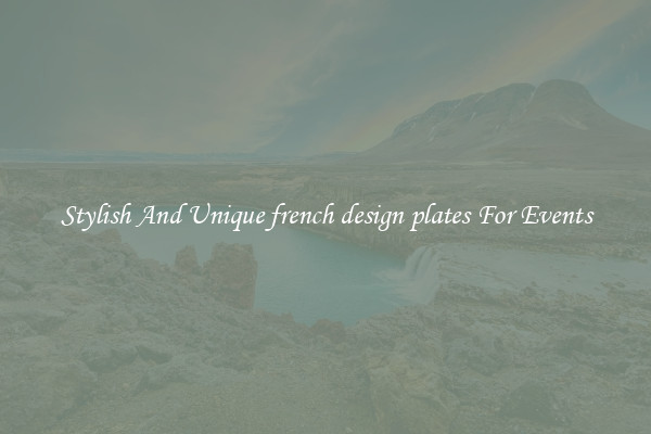 Stylish And Unique french design plates For Events