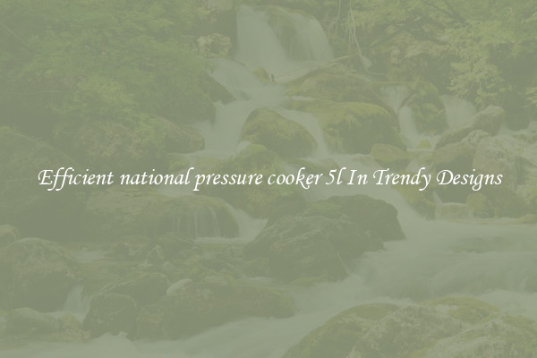 Efficient national pressure cooker 5l In Trendy Designs