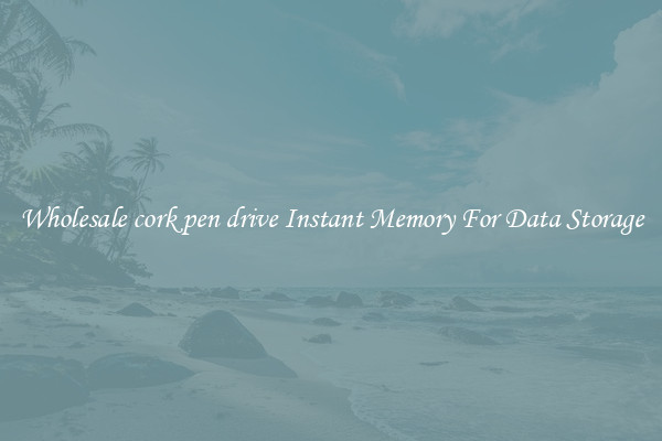 Wholesale cork pen drive Instant Memory For Data Storage