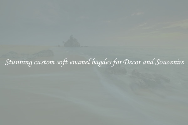 Stunning custom soft enamel bagdes for Decor and Souvenirs