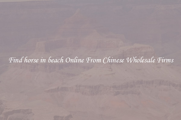 Find horse in beach Online From Chinese Wholesale Firms