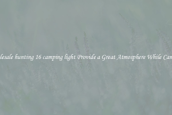 Wholesale hunting 16 camping light Provide a Great Atmosphere While Camping