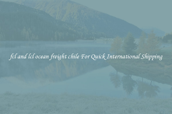 fcl and lcl ocean freight chile For Quick International Shipping
